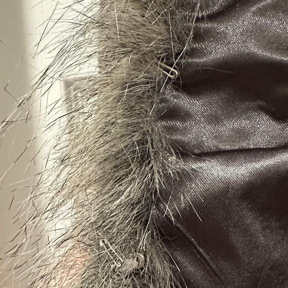 Lisa International Gray Faux Fur Chenille Sweater - Picture 5 of 11